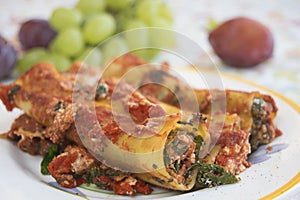 Cannelloni spinach and ricotta