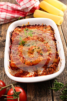 Canneloni with beef photo