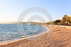 Cannes beach day view, France. photo