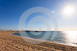 Cannes beach day view, France. photo