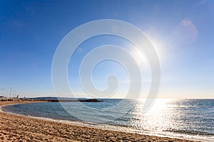 Cannes beach day view, France. photo