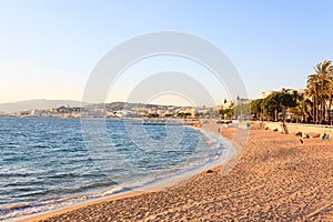 Cannes beach day view, France. photo