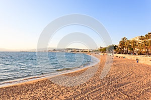 Cannes beach day view, France. photo