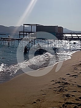 Cannes beach sun and sea