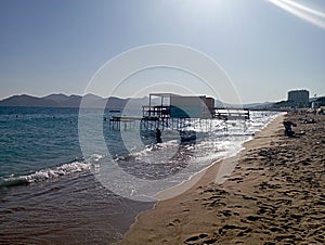 Cannes beach sun and sea