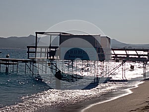 Cannes beach sun and sea