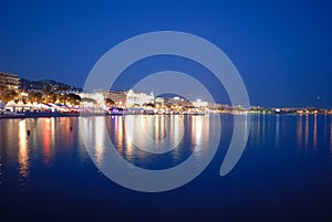 Cannes festival by night photo