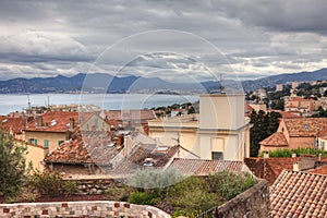 Cannes France roof rooftop apartment real estate Provence Cote Azur french riviera home property housing tiled tile crowded centre