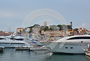 Cannes Marina, Hill & Buildings, Provence France