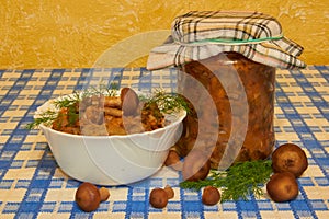 Canning mushrooms,mushroom salad img