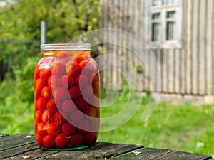 Canning tomatoes or berries