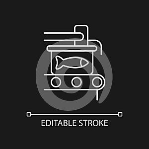 Canning white linear icon for dark theme