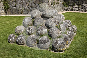 Cannon Balls at Pevensey Castle in East Sussex