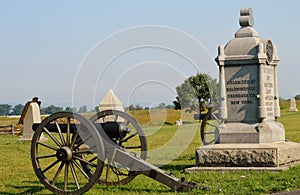 Cannon at Battle field at Gettysburg Pennsylvania