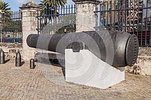 Cannon at the Castillo de la Real Fuerza Castle of the Royal Force in Havana, Cub