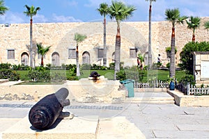 A cannon of the Citadel of Qaitbay