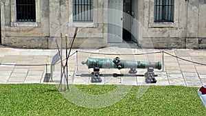 Cannon in the courtyard of the Castillo de San Marcos