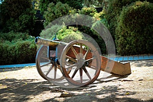 Cannon in the courtyard of Smolenice castle