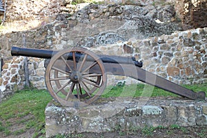 Cannon in Filakovo castle in central Slovakia