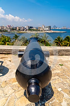 Cannon at Fort of Saint Charles in Havana Cuba