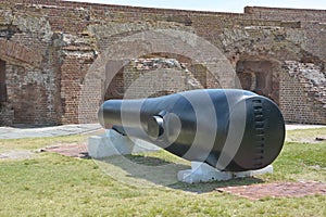 Cannon in fort Sumter is a sea fort in Charleston