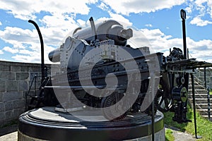 Cannon Guarding St Laurence River at La Citadelle, Quebec, Canada