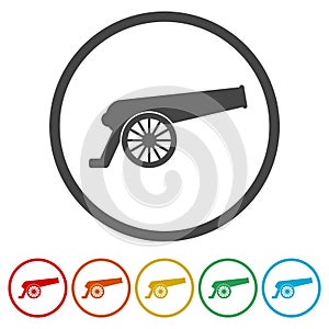 Cannon icon, 6 Colors Included