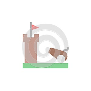 Cannon icon. Simple color vector elements of video game icons for ui and ux, website or mobile application