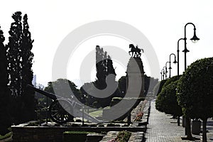 Cannon And Monument At Union Buildings Of South Africa