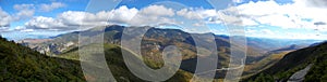 Cannon Mountain top panorama in New Hampshire