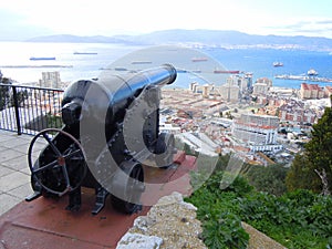 Cannon overlooking Bay of Gibraltar