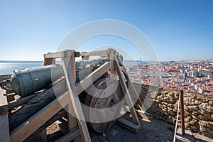 Cannon at Saint George Castle Castelo de Sao Jorge - Lisbon, Portugal