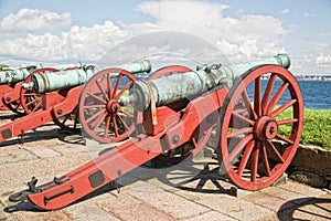The cannon stands guard in Kronborg Castle