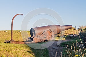 Cannon at Suomenlinna Sveaborg , sea fortress island in Helsinki, Finla