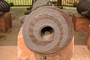 Cannon at Talatal Ghar Shivsagar Assam. Bor tup photo