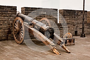 Cannon on Wall Gate in Xian China