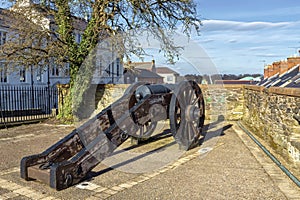 The cannon at the walls of Derry Northern Ireland