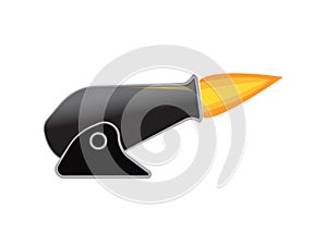 Cannon with Wheels or Mounted Loaded and Aiming