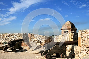 Cannons along the walls of Spanish Tarragona photo