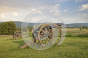 Cannons at Antietam (Sharpsburg) Battlefield in Maryland