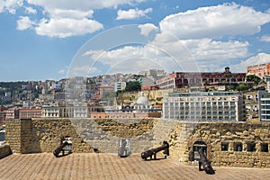 Cannons in Castel dell`Ovo, Naples, Italy photo