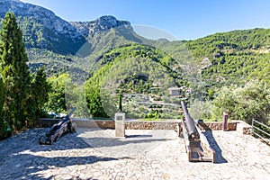 Cannons in Deia village, Mallorca island, Spain
