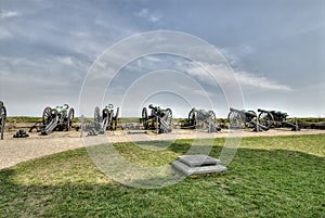 Cannons at Hamlet's Castle of Kronborg