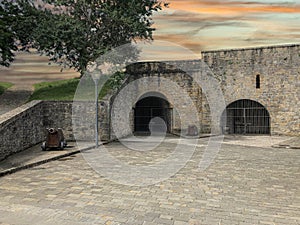 Cannons inside the Citadel, Pamplona-Spain