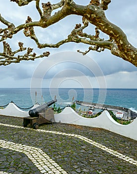 Cannons in Lajes das Flores, Azores archipelago (Portugal) photo