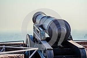 Cannons at Mehrangarh or Mehran Fort, located in Jodhpur, Rajasthan, India