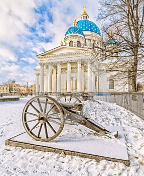 The cannons near the Trinity cathedral