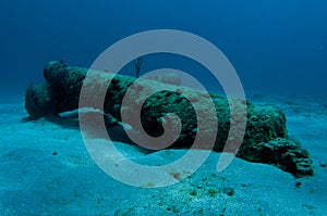 Cannons on the sea floor