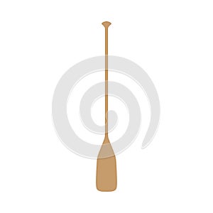Canoe boat paddle kayak vector art flat icon. Simple wooden silhouette oar rowing isolated photo