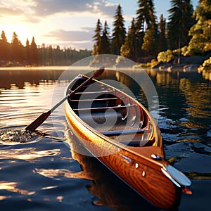 a canoe captured in superior quality